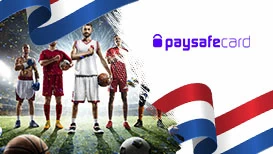 paysafecard-logo, sporters en de Nederlandse vlag