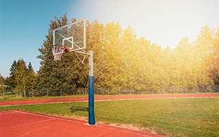 A basketball court 