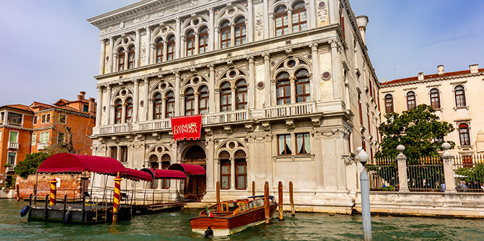 A front on image of the Casino di Venezia in Venice